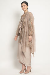 Leila Kebaya Top in Champagne Beige