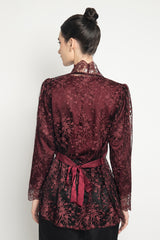 Meidi Kebaya Top in Burgundy