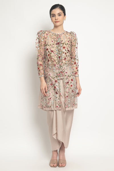 Salisha Kebaya Top in Vintage Khaki