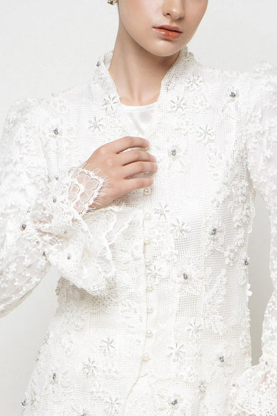 Rarasati Kebaya Top in Broken White