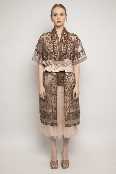 Binar Dress in Antique Gold