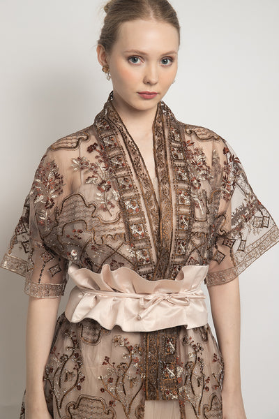 Binar Dress in Antique Gold