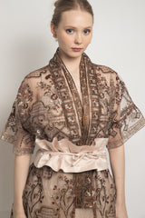 Binar Dress in Antique Gold