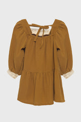 Kanaya Dress in Golden Brown