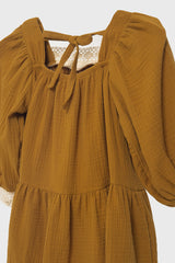 Kanaya Dress in Golden Brown
