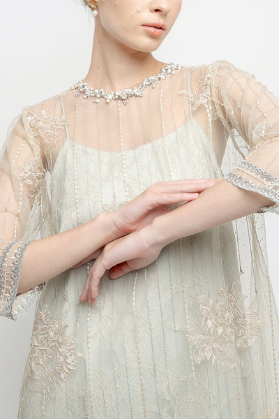 Kinara Chantily Dress Nude Sage