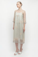 Kinara Chantily Dress Nude Sage