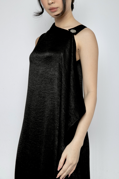 Starry Night Dress in Midnight Black