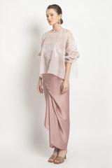 Balqees Top in Rose Offwhite