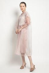 Basira Dress in Rose Offwhite