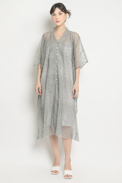 Adeline Dress in Ash Blue