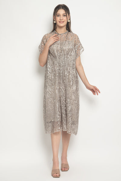 Helen Dress in Silver Gray