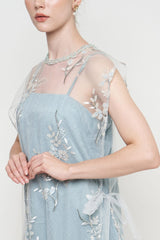 Sol Cape Dress in Turqouise