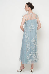 Sol Cape Dress in Turqouise