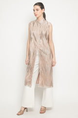 Blisse Long Top in Nude Taupe