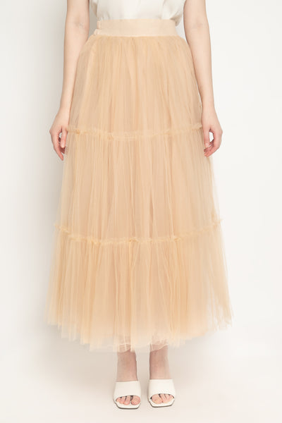 Annabelle Tulle Skirt in Nude Peach