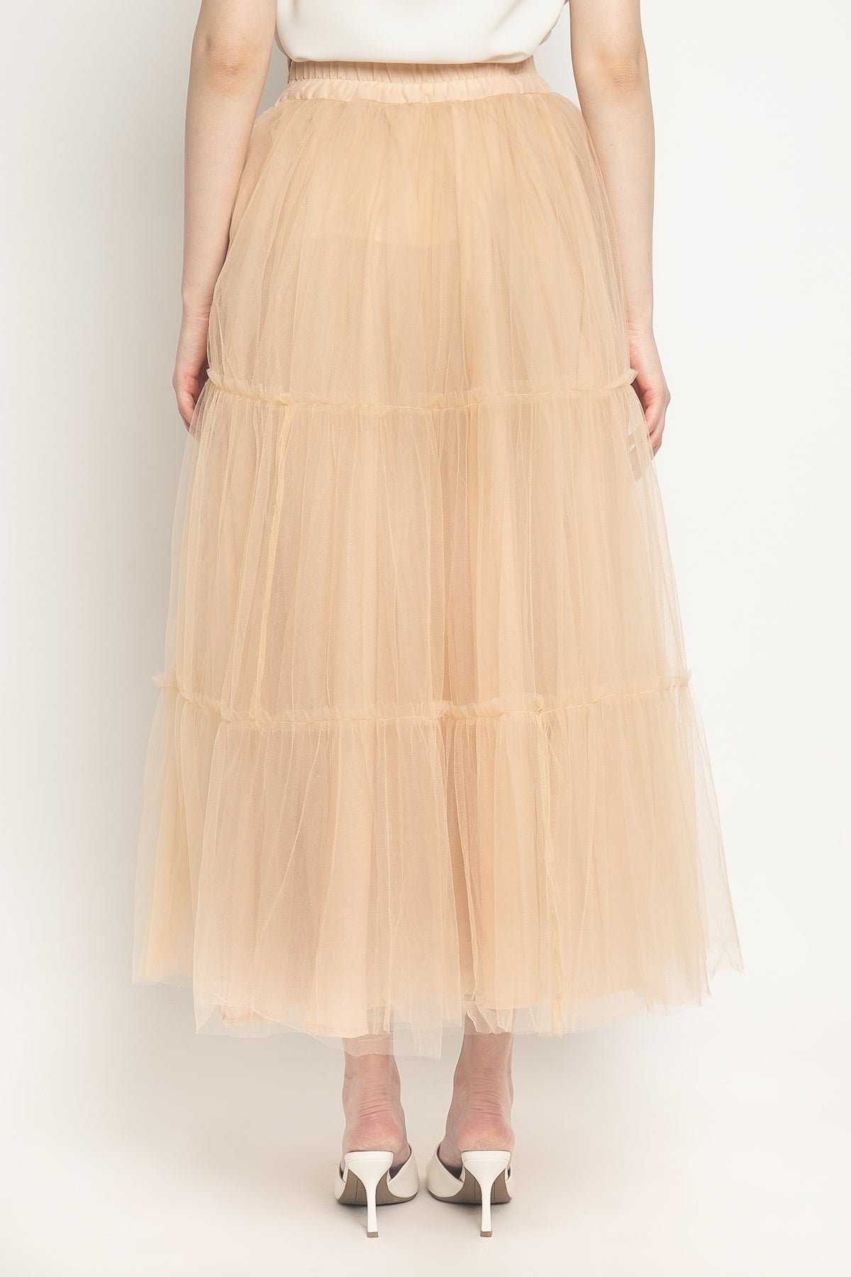 Annabelle Tulle Skirt in Nude Peach by Pheme Studio Dresshaus