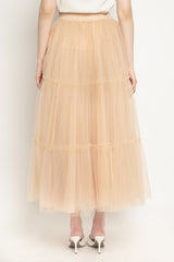 Annabelle Tulle Skirt in Nude Peach