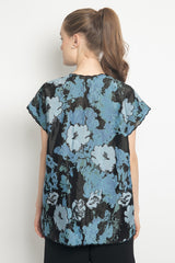 Leora Shirt in Black and Blue