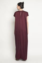 Satin Dress in Burgundy