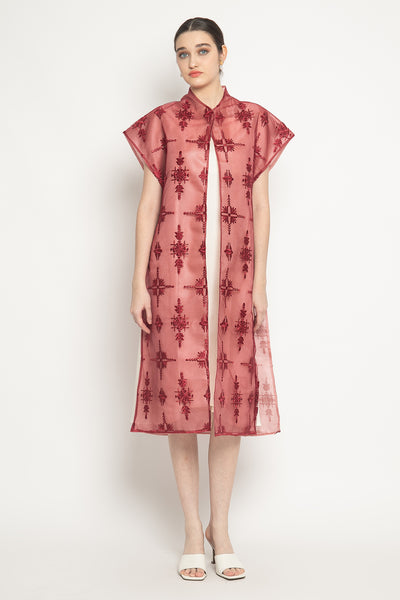 Rhea Outer Dress in Red