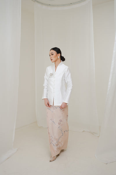 Rania Kebaya Top in White