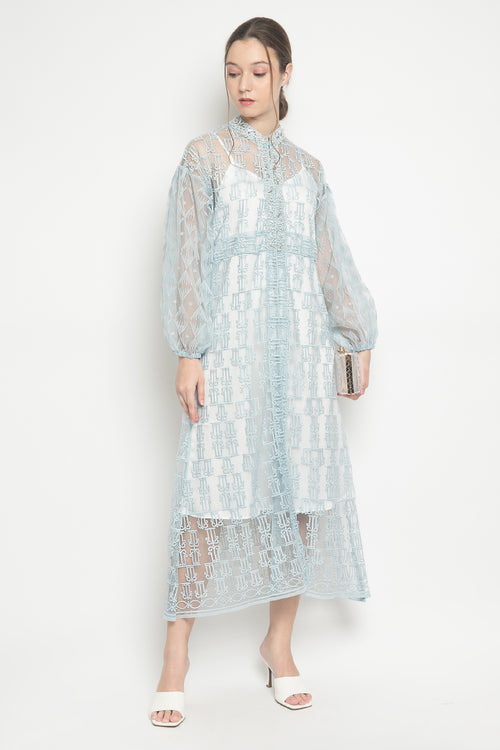 Blue Pohon Hayat Long Dress