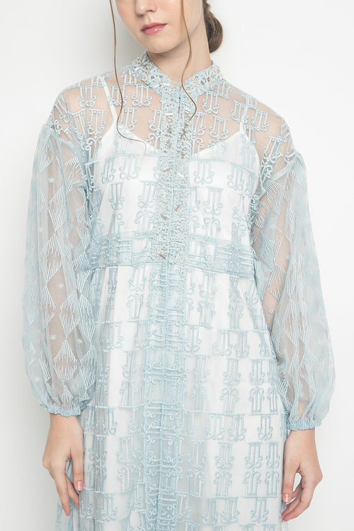 Blue Pohon Hayat Long Dress