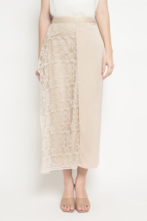 Creme Pohon Hayat Wrap Skirt