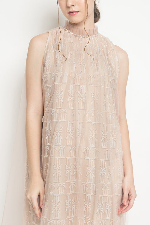 Creme Tulle Long Dress