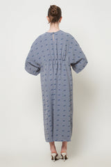 Agniya Kaftan Dress in Dusty Blue