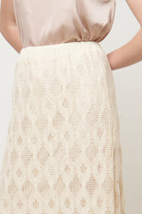 Tara Woffen Skirt in Off White