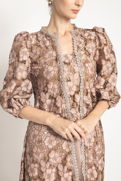 Asvada Kebaya Top in Mocha Pink