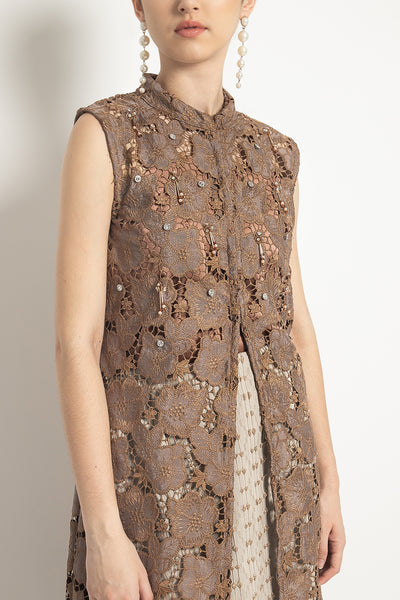 Faylin Tunic Top in Ash Brown