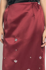 Lumiere Skirt in Maroon