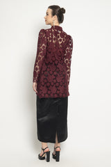 Nahiara Kebaya Top in Burgundy