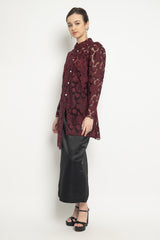 Nahiara Kebaya Top in Burgundy