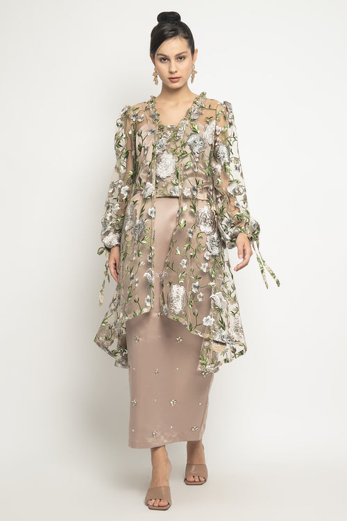Niamh Kebaya Top in Misty Green