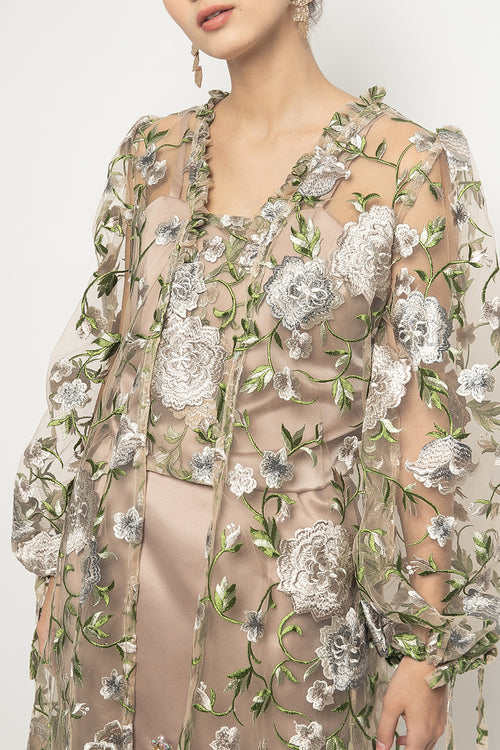 Niamh Kebaya Top in Misty Green