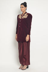 Pratisa Kebaya Top in Deep Maroon