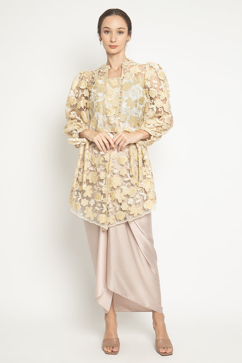 Valerie Kebaya Top in Mustard