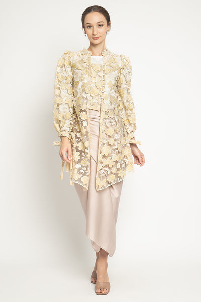 Valerie Kebaya Top in Mustard