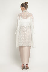 Aveena Lace Outer Top in White