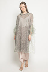 Sridevi Tunic in Sage Green and White
