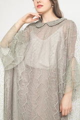 Sridevi Tunic in Sage Green and White