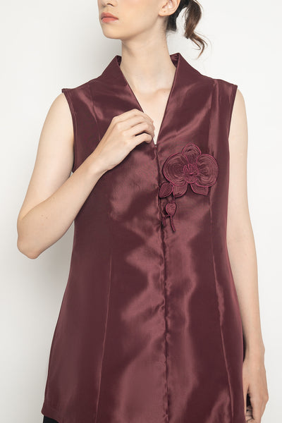 Gala Top No 7 in Maroon