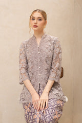 Dinara Kebaya Top in Oat Greyish