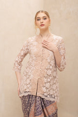 Dinara Kebaya Top in Nude Peach