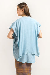 Balini Outer Top in Dusty Blue