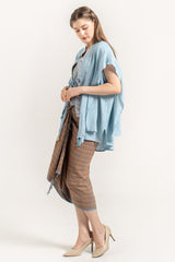 Balini Outer Top in Dusty Blue